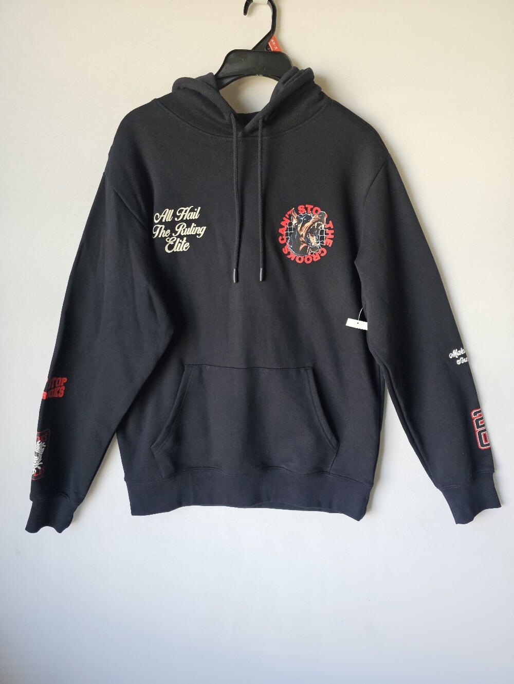NWT Crooks & Castles "Can't Stop The Crooks" Doberman Hoodie Size M